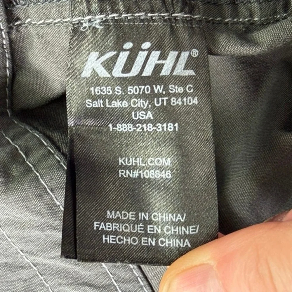 Kuhl Womens 2 Charcoal Gray Hiking Shorts Cargo Utility Outdoor Trekking Casual